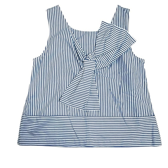 Vineyard Vines Tops - Vineyard Vines Sarah Blue Stripe Bow Back Sleeveless Poplin Top Preppy Resort. 8